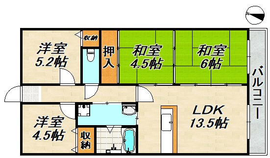 ルイシャトレ須磨名谷 間取り図