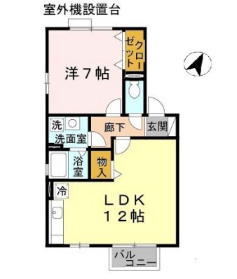 ソレアードB棟 間取り図