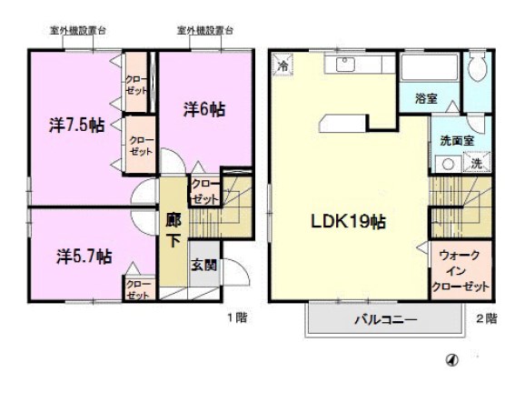 ラ・プロヴァンスG棟 間取り図