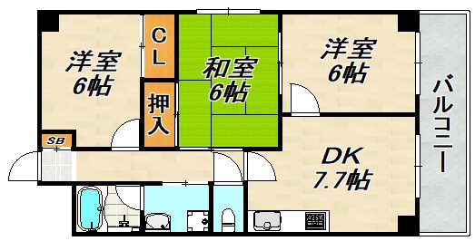 セントポーリア東須磨 間取り図