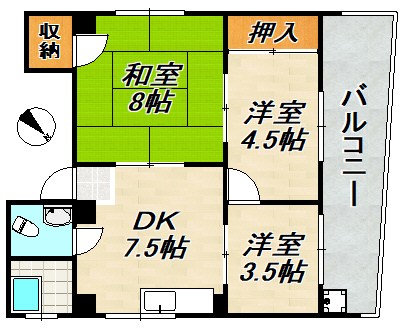 トマダハイツ 間取り図