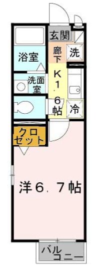 セジュール西代Ⅰ Ａ 間取り図