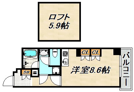 Badge新長田 間取り図