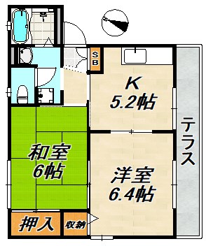 フレグランス谷御所 間取り図