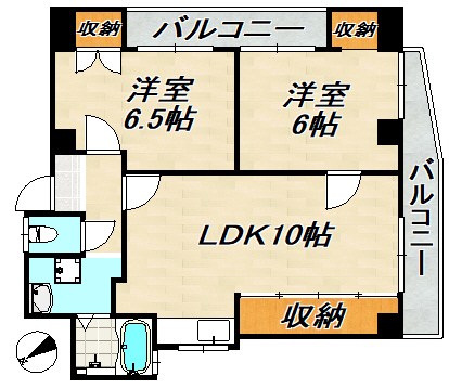 天神プラザ 間取り図