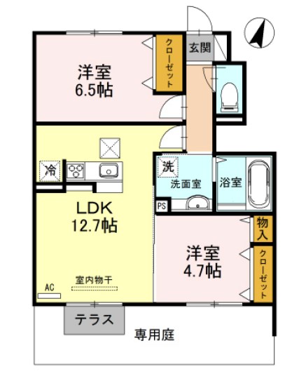 キャム月見山Ⅲ 間取り図