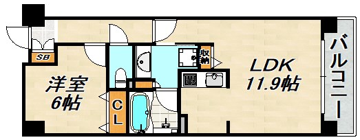 ディアエスタミオ新長田ステーションブリオ 間取り図