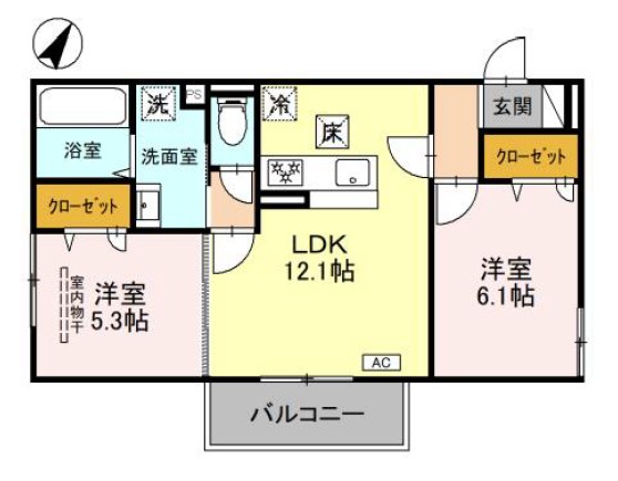 レーブ・クリエ 間取り図