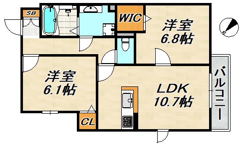 PERCHA(ペルチェ) 間取り図