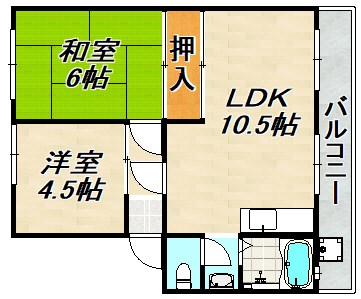 名谷2団地12号棟  間取り