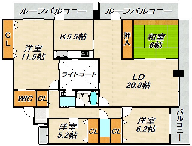 ラブリー鈴蘭台 間取り図