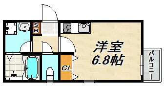 クレセント西代 間取り図
