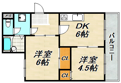 ハイライフ雲雀ヶ丘 間取り図