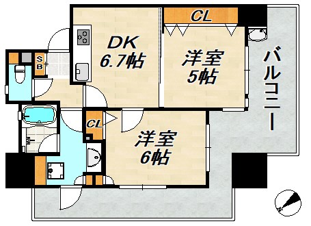 アスタピア新長田エスタプレシオス 間取り図