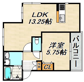 エムグレース神戸長田 間取り図