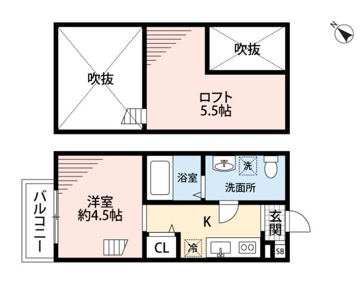 CREST COURT鷹取 間取り図