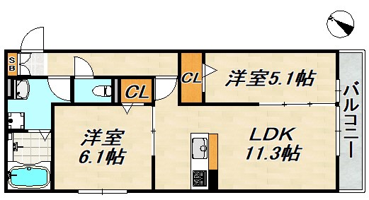licorice(リコリス)B棟 間取り図