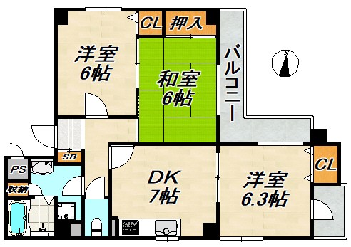 マリンハイツ 間取り図