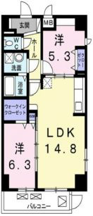 ディアコート新長田 間取り図
