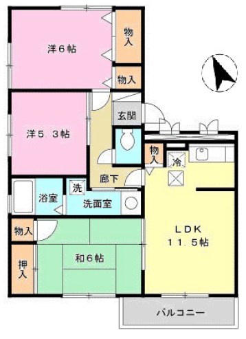 サウスヒルズ谷上 間取り図