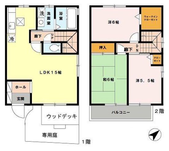 ルピナスコートB棟 間取り