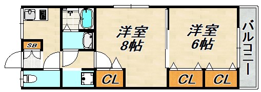 セビーヌ鈴蘭台 間取り