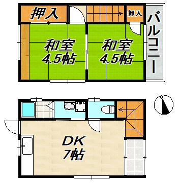 真野町貸家 間取り図