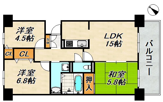 東急ドエルアルス御屋敷通 間取り図