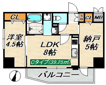 SDグランツ新神戸ステーションフロント 間取り図