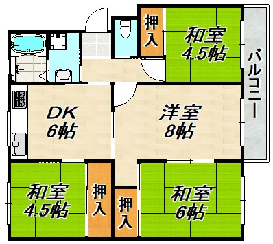 高倉台7-2団地31号棟  間取り図