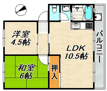 名谷2団地13号棟 間取り図