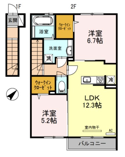 キャム月見山Ⅰ 間取り図