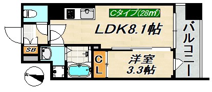 SDグランツ三宮イーストフロント 間取り図
