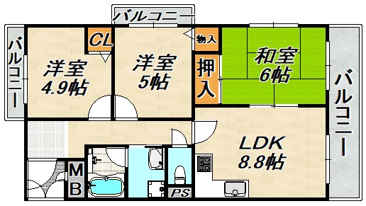 サンワプラザ塩屋 間取り