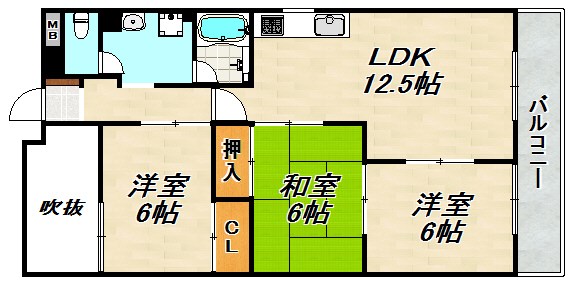 クレストコート 間取り図