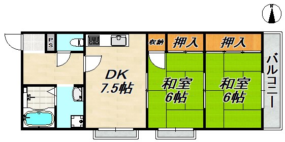 惣町サンハイツ1号棟 間取り図