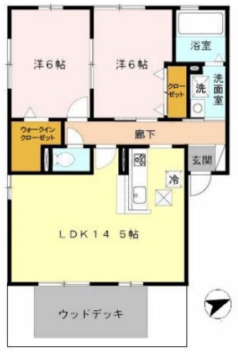 サザンコートB棟 間取り図