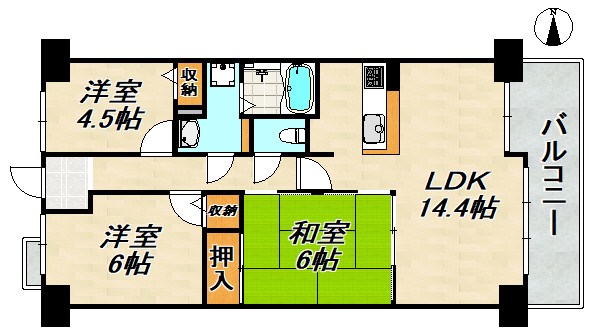 グレーシィ須磨アルテピアⅠ番街 間取り図