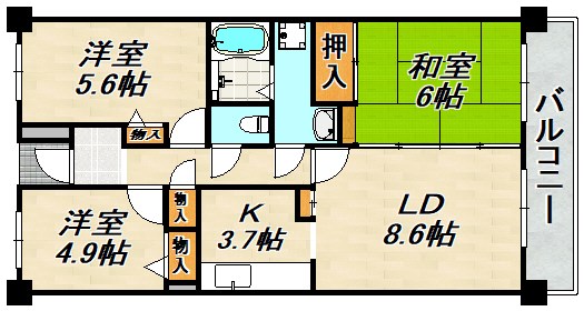 ウイング神戸 間取り図