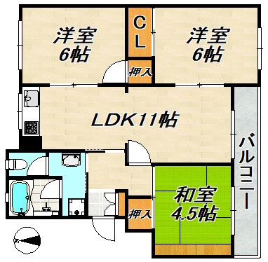高倉台4団地22号棟 間取り図