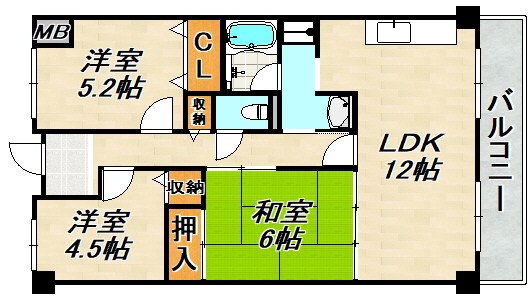 ベガ中上 間取り図