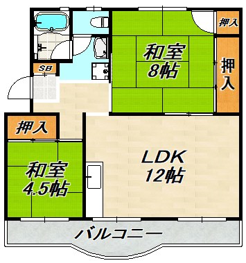 落合農住団地Ｅ棟 間取り図