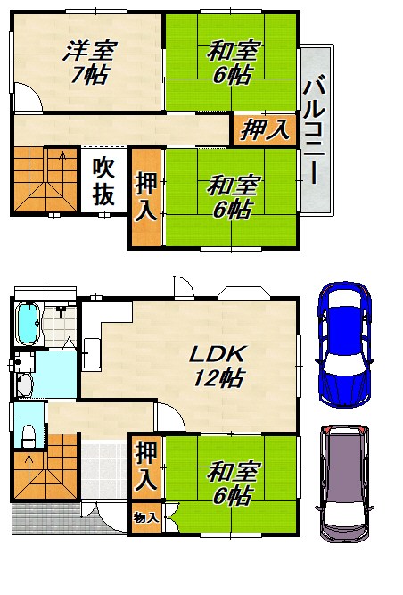 東白川台4丁目貸家 間取り図