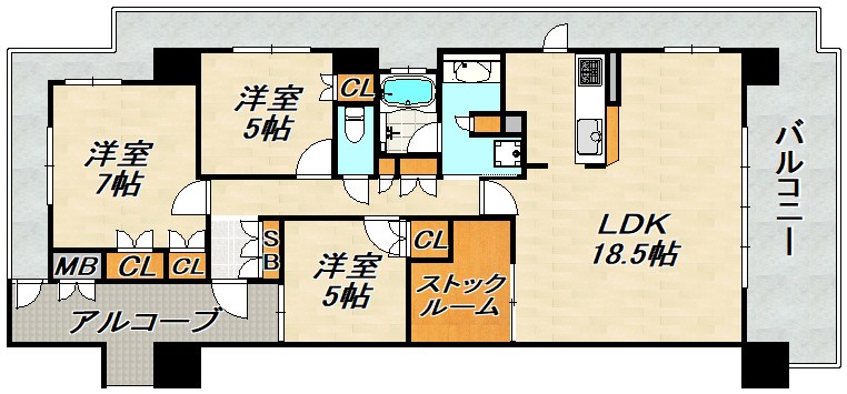 シティタワーグラン須磨鷹取 間取り図