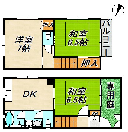 西代戸建て 間取り図