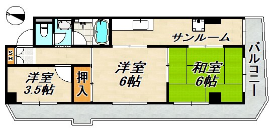 メイクアップハイツ須磨浦 間取り図