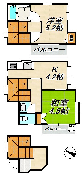 オレスコート板宿 間取り図