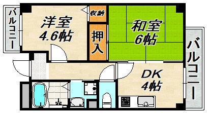 シャロン鷹取東 間取り図