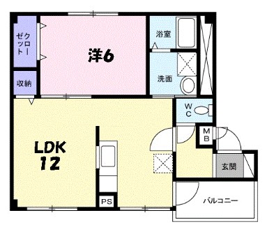 プランドール谷上 間取り図
