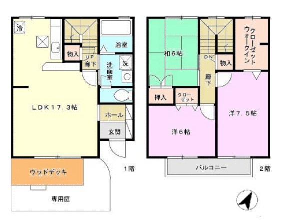 ルピナスコートD棟 間取り図